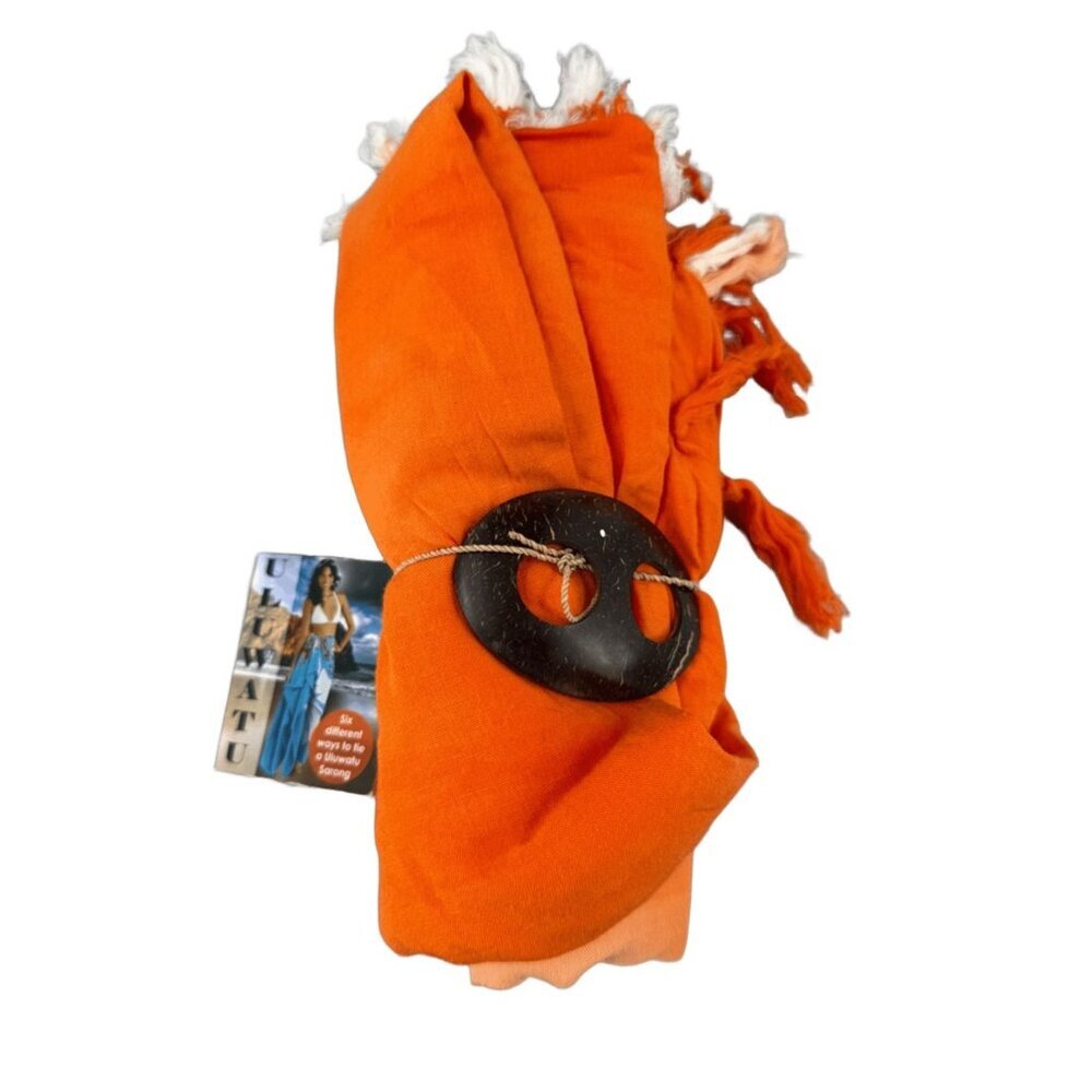 NEW Uluwatu Womens Sarong Skirt Dress Swim Cover One Size Orange